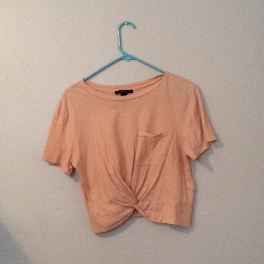 Peach notted tee